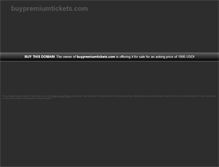 Tablet Screenshot of buypremiumtickets.com